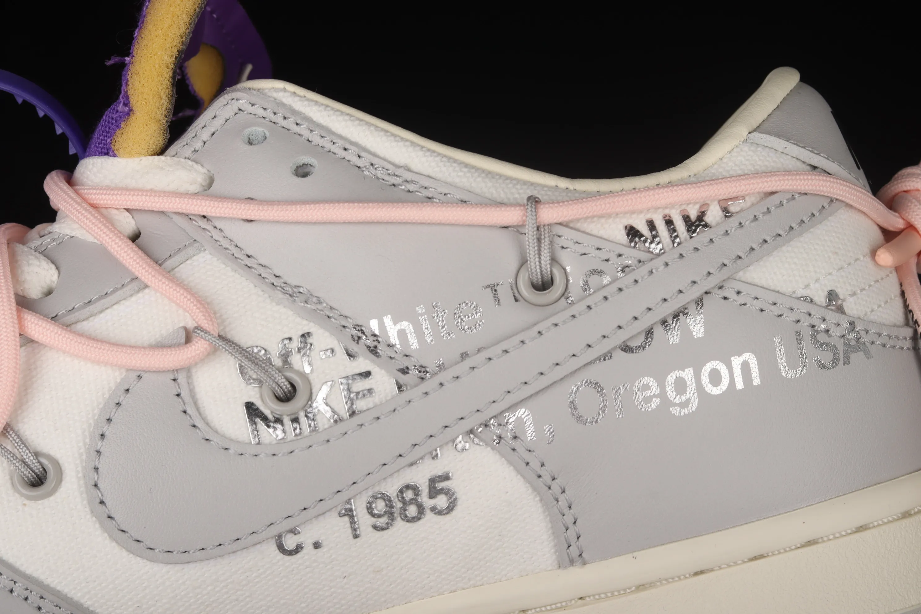 All Categories Nk SB Dunk Series Nk SB Dunk Low Low-top sneakers Pure original version OF x Nk Dunk Low OW Gray SB smashed backboard fashion casual sneakers DM1602-119